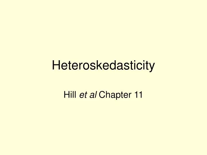 heteroskedasticity