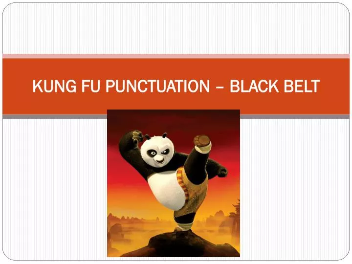 kung fu punctuation black belt