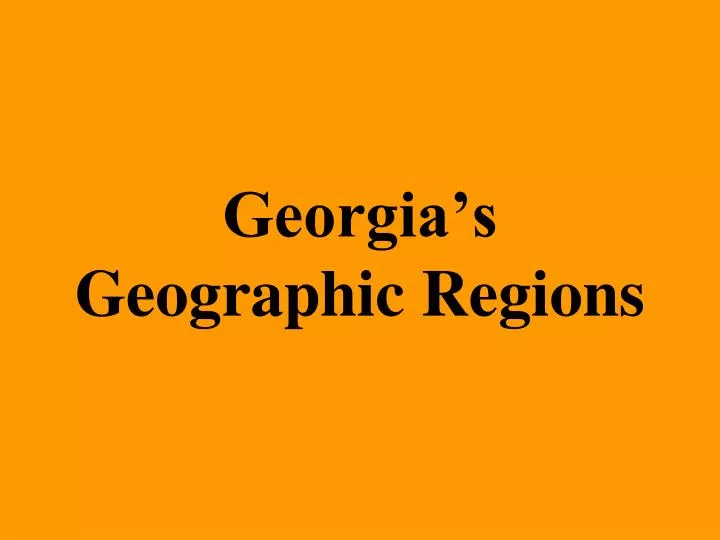 georgia s geographic regions