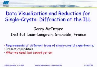 Data Visualization and Reduction for Single-Crystal Diffraction at the ILL