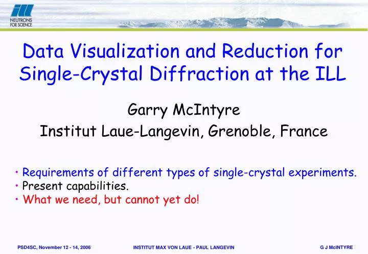 data visualization and reduction for single crystal diffraction at the ill