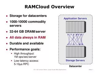 RAMCloud Overview