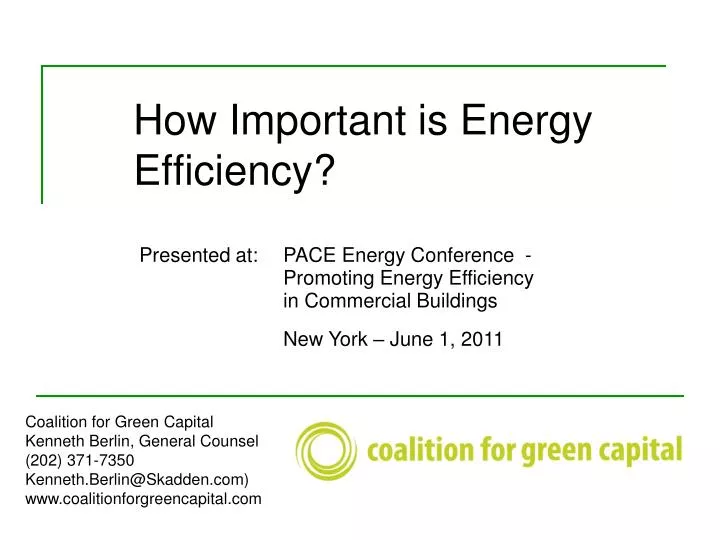 how important is energy efficiency