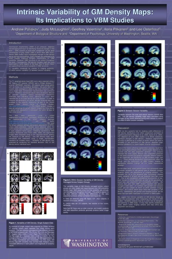 intrinsic variability of gm density maps its implications to vbm studies