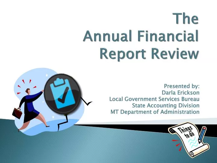 the annual financial report review