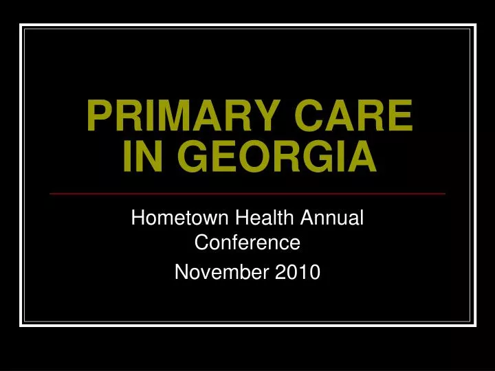 primary care in georgia