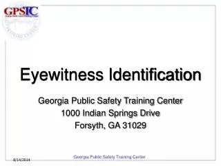 Eyewitness Identification