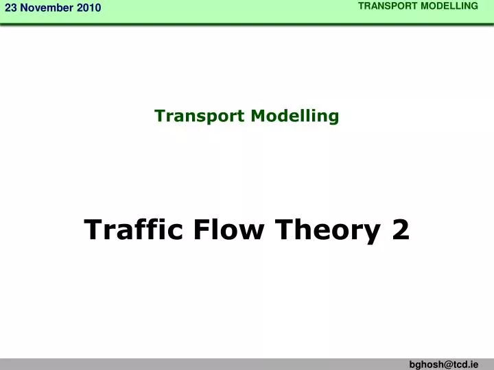transport modelling
