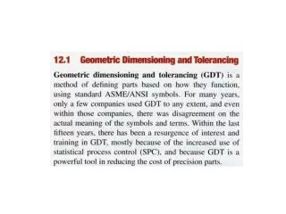 GEOMETRIC DIMENSIONING AND TOLERANCING (GD&amp;T)
