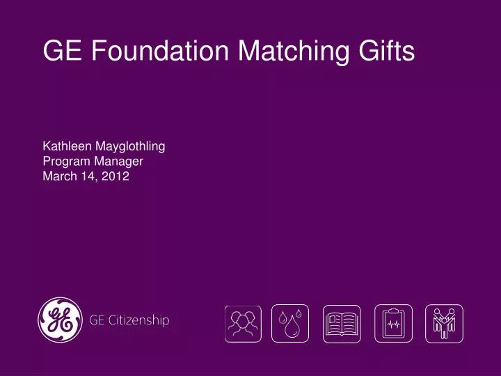 ge foundation matching gifts