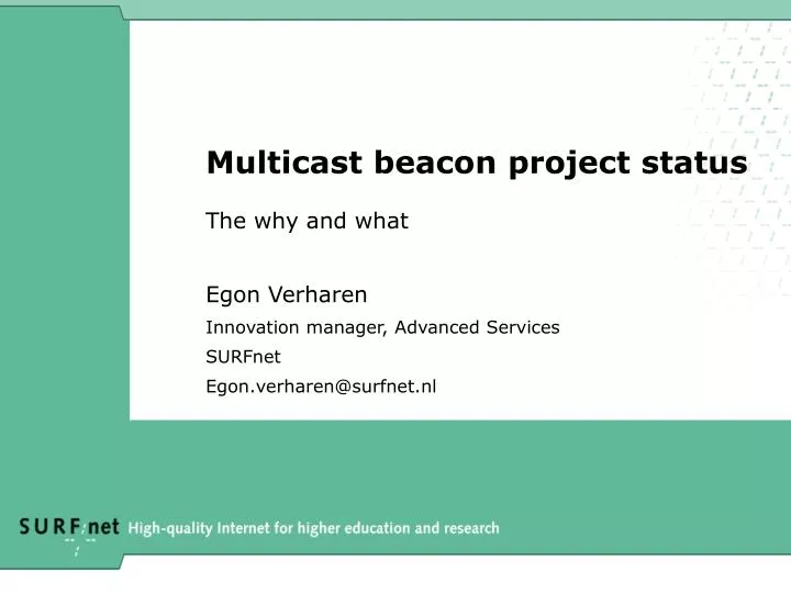 multicast beacon project status
