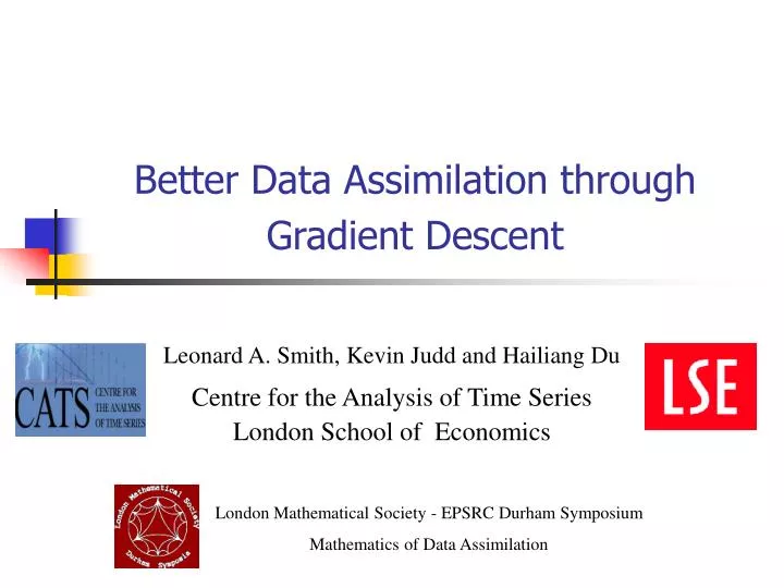 better data assimilation through gradient descent