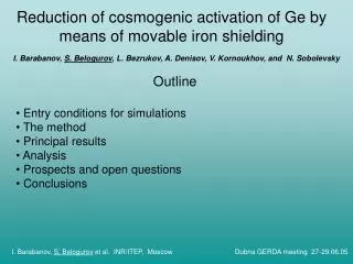 Reduction of cosmogenic activation of Ge by means of movable iron shielding