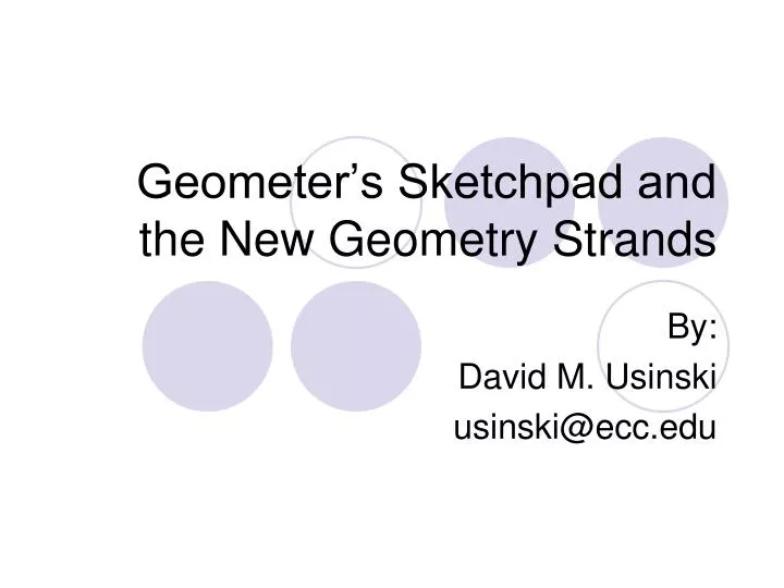 geometer s sketchpad and the new geometry strands