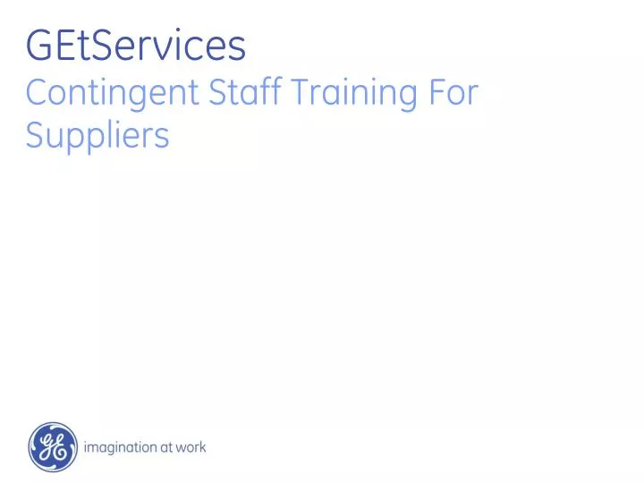getservices contingent staff training for suppliers