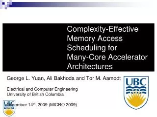 Complexity-Effective Memory Access Scheduling for Many-Core Accelerator Architectures