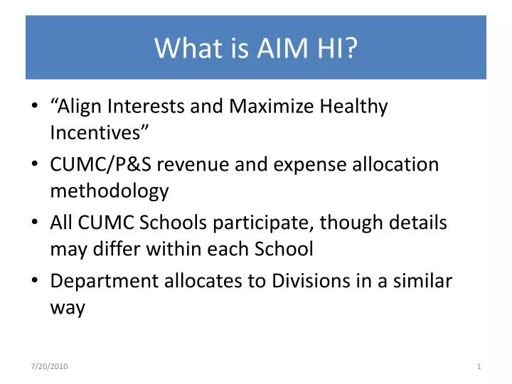 what is aim hi