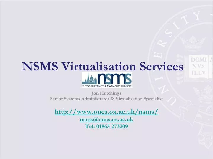 nsms virtualisation services