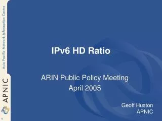 IPv6 HD Ratio