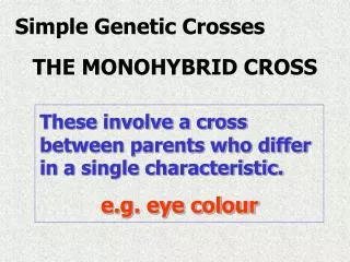 Simple Genetic Crosses