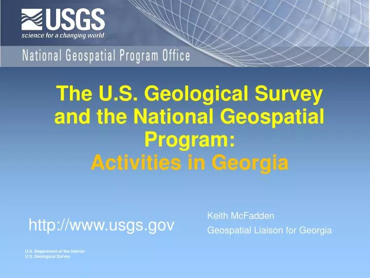 the u s geological survey and the national geospatial program activities in georgia