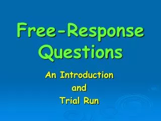Free-Response Questions