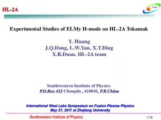 Experimental Studies of ELMy H-mode on HL-2A Tokamak