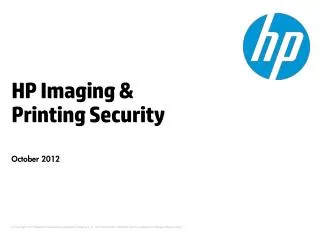 HP Imaging &amp; Printing Security