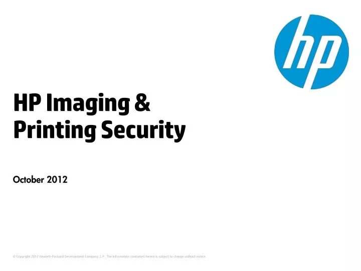 hp imaging printing security