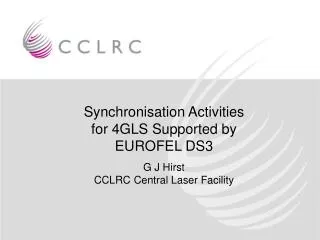 Synchronisation Activities for 4GLS Supported by EUROFEL DS3
