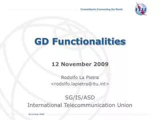 GD Functionalities