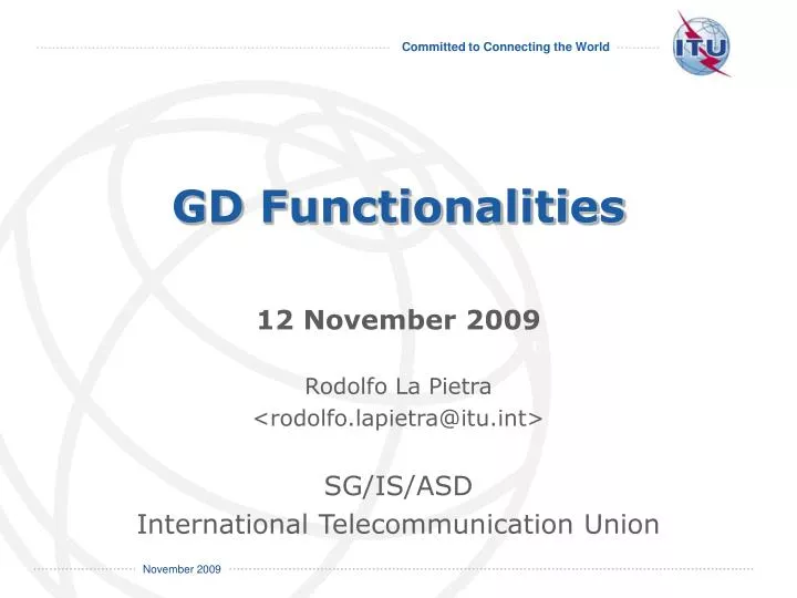 gd functionalities