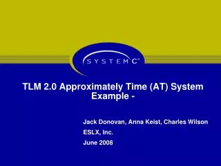 TLM 2.0 Approximately Time (AT) System Example -