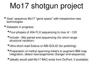 Mo17 shotgun project