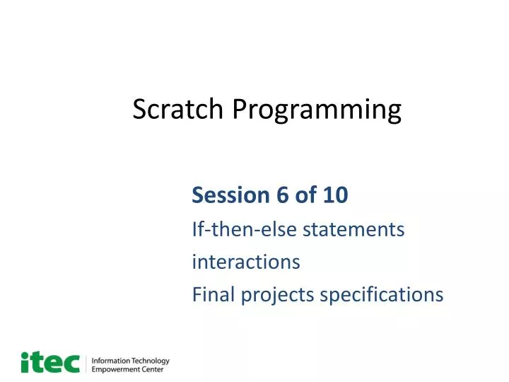 scratch programming