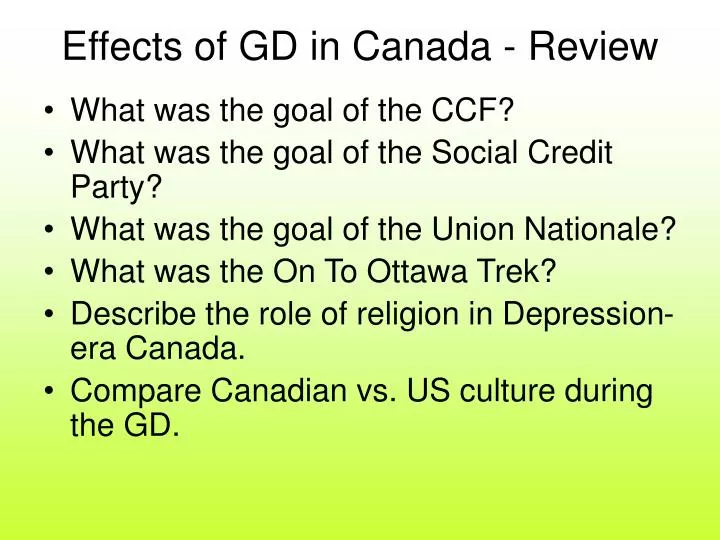 effects of gd in canada review