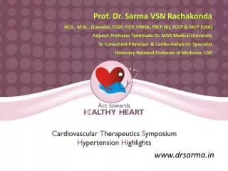 Prof. Dr. Sarma VSN Rachakonda