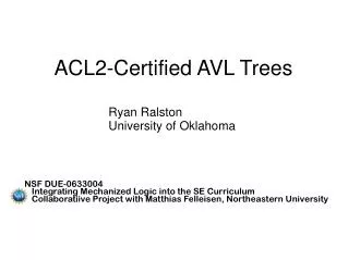 ACL2-Certified AVL Trees
