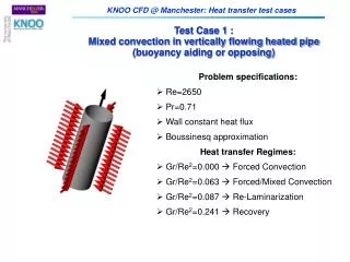 Test Case 1 : Mixed convection in vertically flowing heated pipe (buoyancy aiding or opposing)