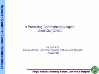 A Promising Chemotherapy Agent, Gd@C82(OH)22