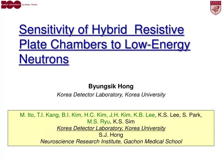 sensitivity of hybrid resistive plate chambers to low energy neutrons