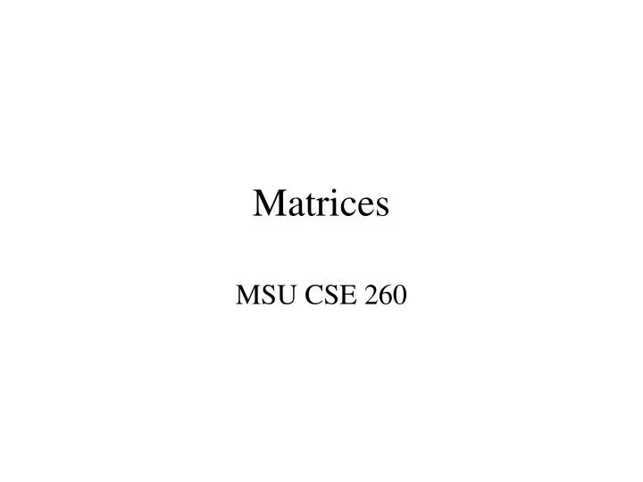 matrices