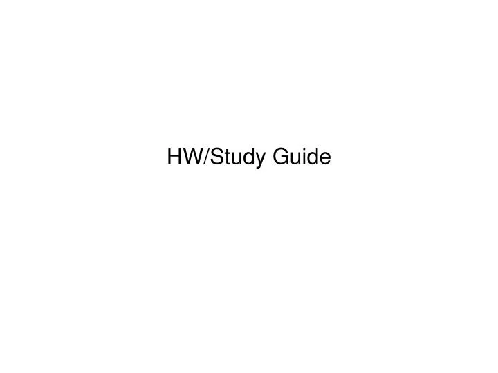 hw study guide