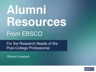 Alumni Resources From EBSCO