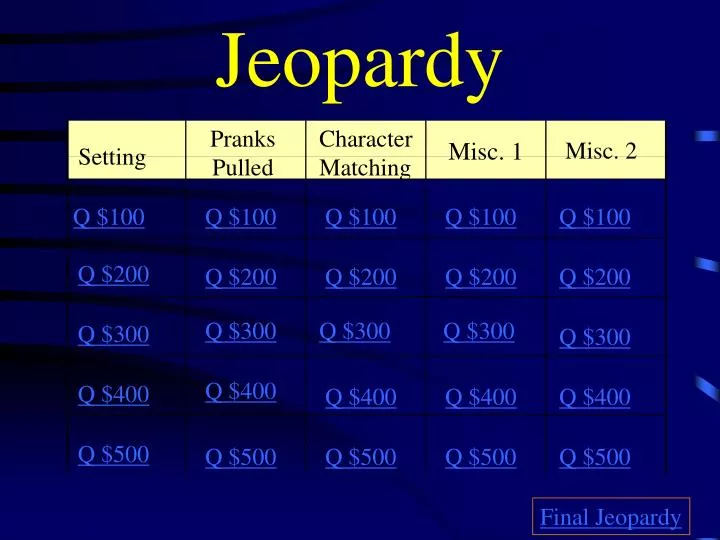 jeopardy