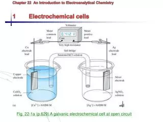 Chapter 22 An Introduction to Electroanalytical Chemistry 1	Electrochemical cells