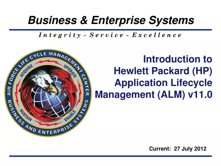 introduction to hewlett packard hp application lifecycle management alm v11 0