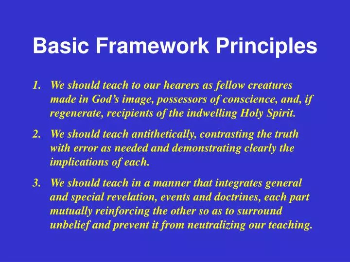 basic framework principles
