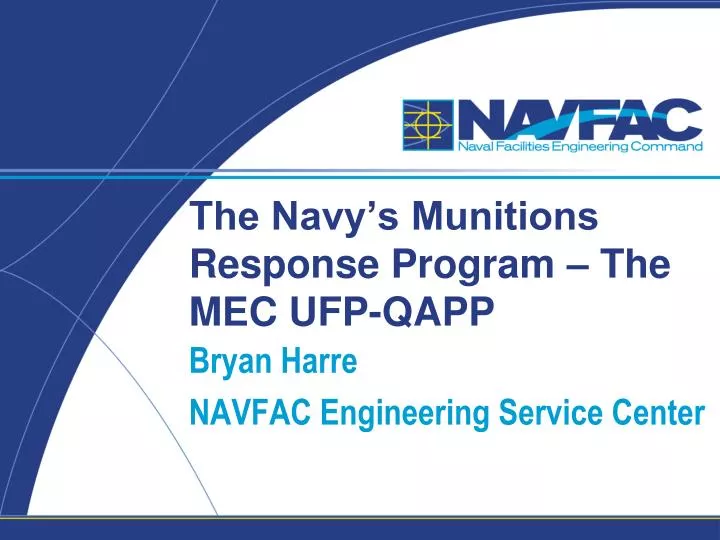 the navy s munitions response program the mec ufp qapp