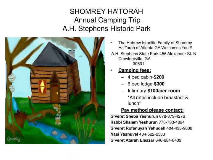 shomrey ha torah annual camping trip a h stephens historic park